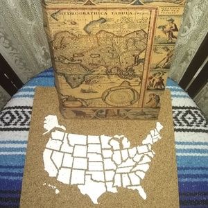 MADELCAR BOOK SAFE BOX MAPA MUNDI BROWN